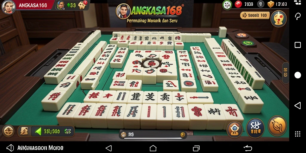 Tampilan gameplay seru dari ANGKASA168 yang melibatkan strategi Mahjong.