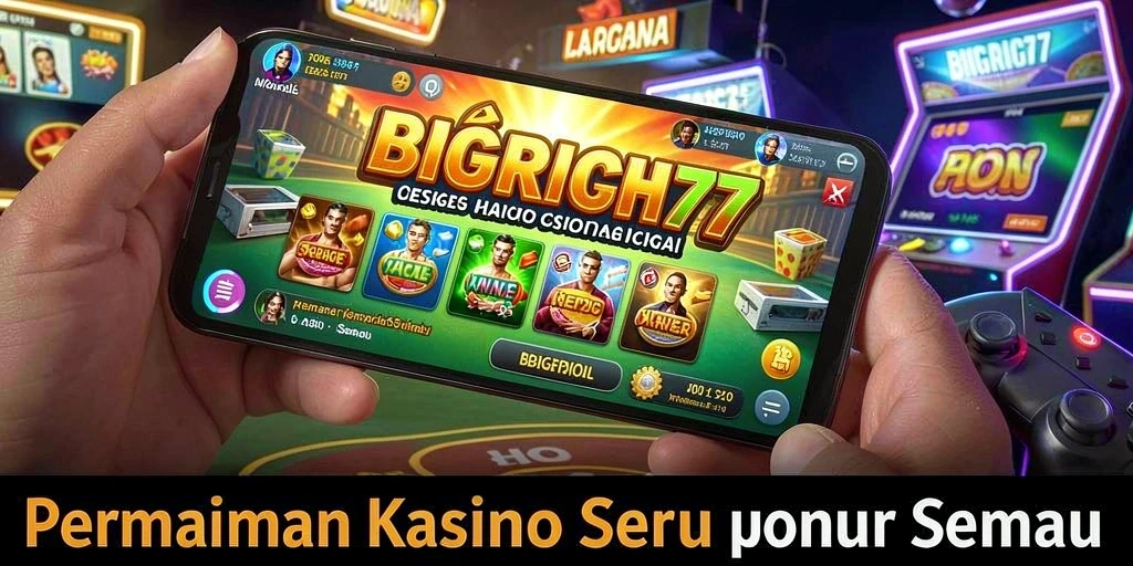 Tampilan screenshot utama BIGRICH77 menampilkan gameplay Kasino yang mengasyikkan.