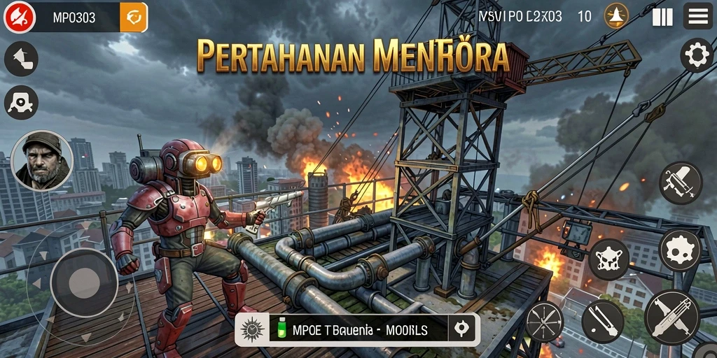 Tampilan menara dan musuh dalam MPO303 yang penuh aksi.