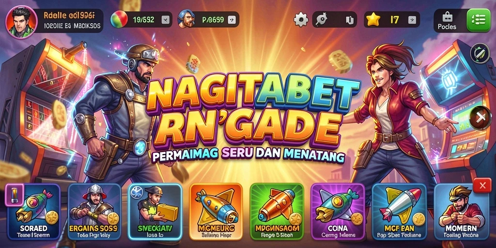 Tangkapan layar gameplay NAGITABET yang menampilkan aksi seru dalam mode arcade.
